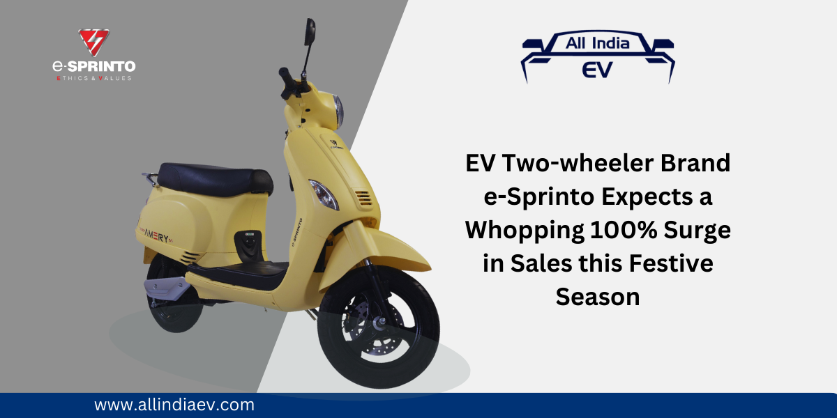EV Two-wheeler Brand e-Sprinto Expects a Whopping 100% Surge in Sales this Festive Season