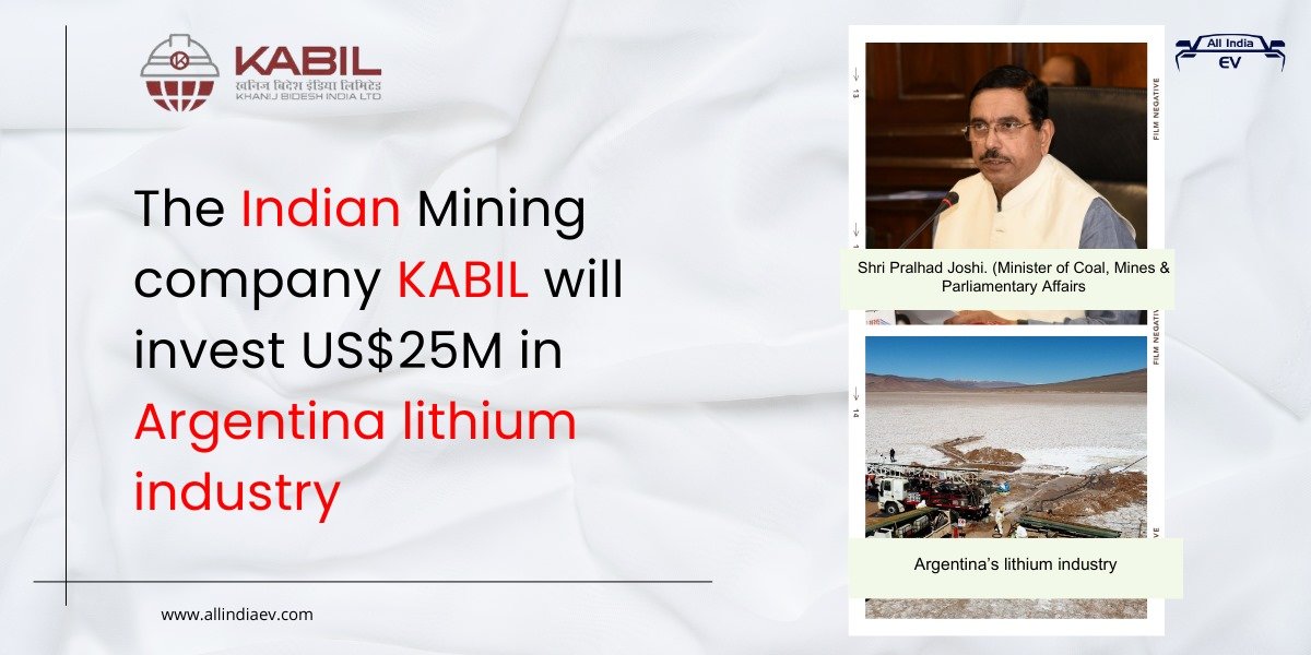 India's KABIL will invest US$25M in Argentina's lithium industry