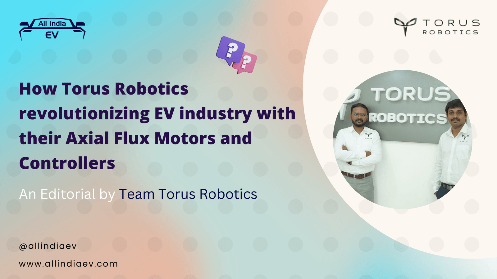 Axial Flux Motors and Controllers by Torus Robotics