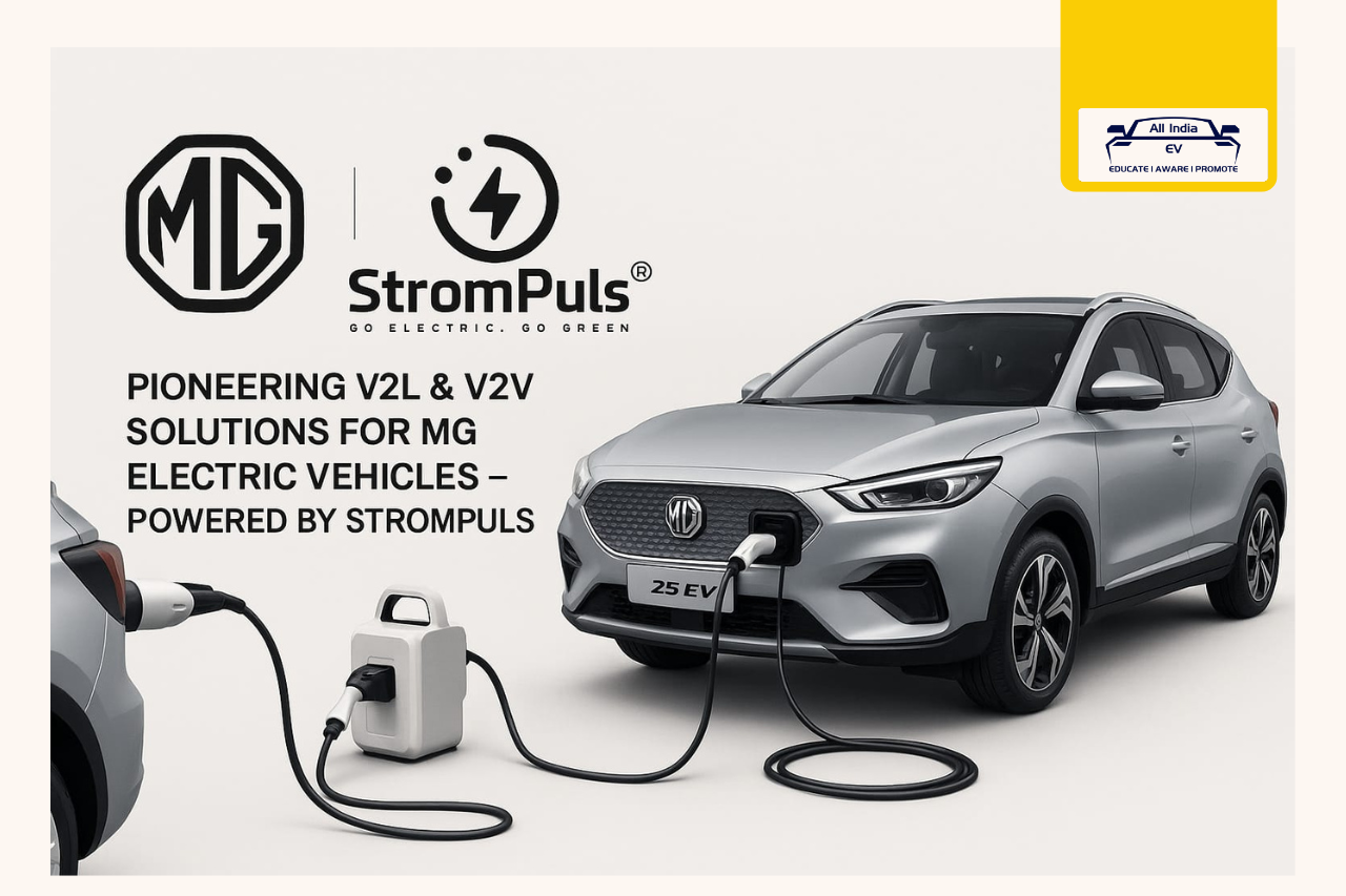 MG Motors Teams Up with Strompuls to Boost EV Versatility with Indigenous V2L and V2V Adapter Production